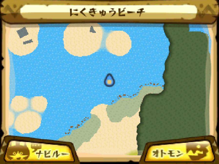 にくきゅうビーチのマップ