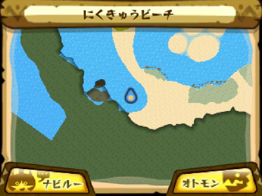 にくきゅうビーチのマップ